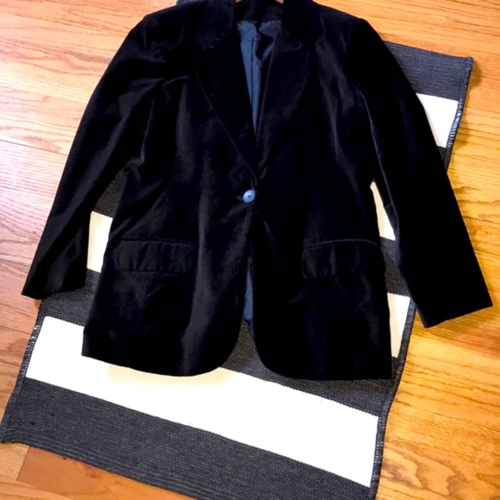 Vintage Black Velvet Blazer